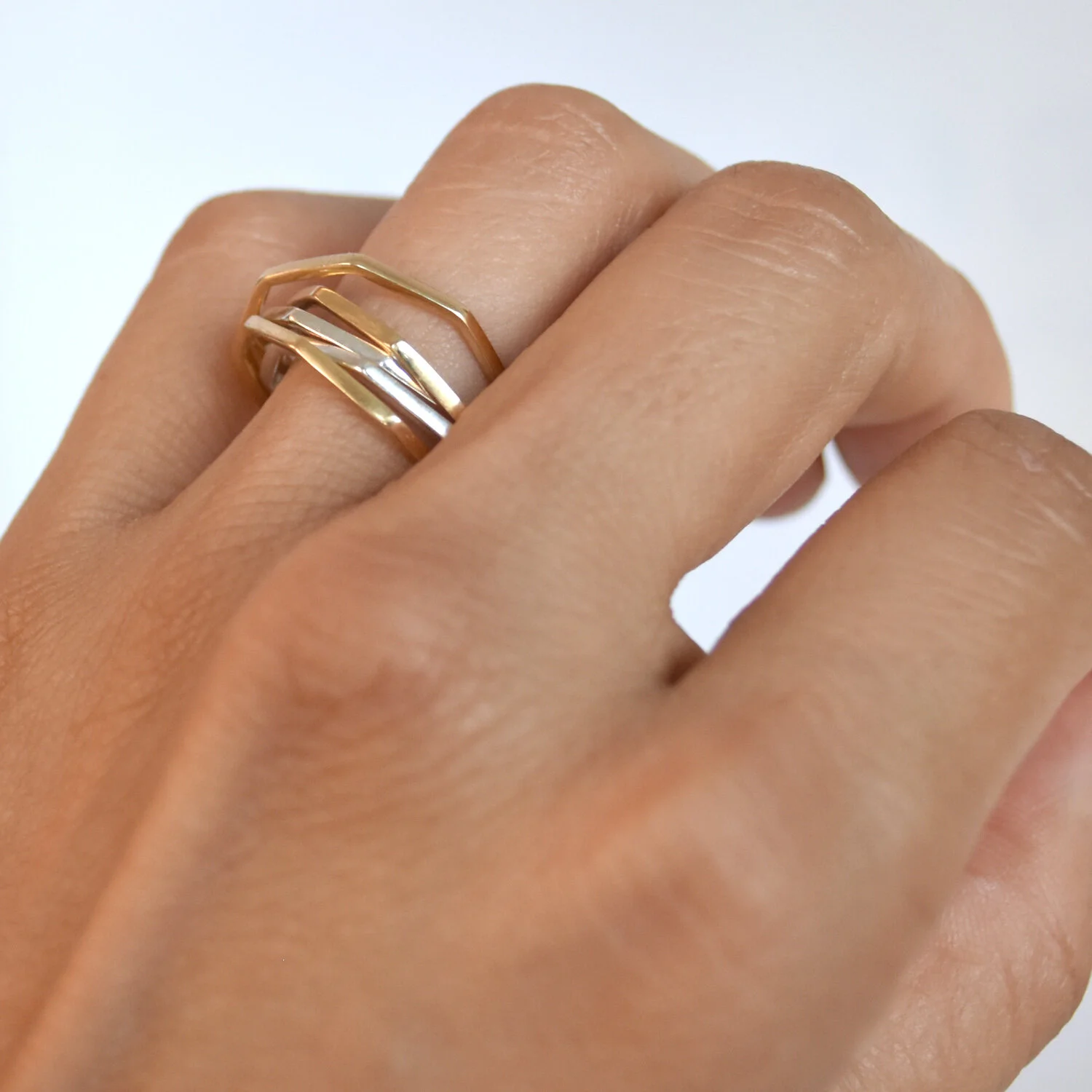 Octagon Ring - Two Tone Octagon Ring - Two Tone